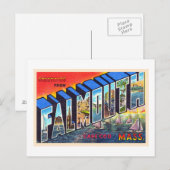 Falmouth Cape Cod Massachusetts Vintage Postkarte (Vorne/Hinten)