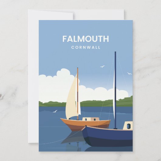 Falmouth Cornwall Feiertagskarte (Vorderseite)