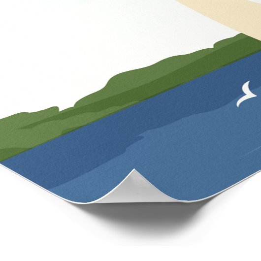 Falmouth Cornwall Poster (Ecke)