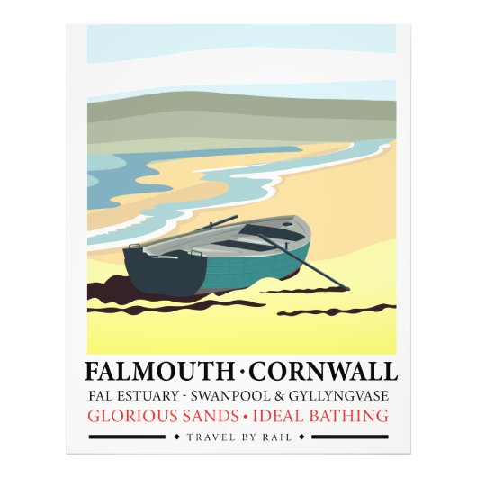 Falmouth Cornwall Reiseplakat Fotodruck (Vorne)