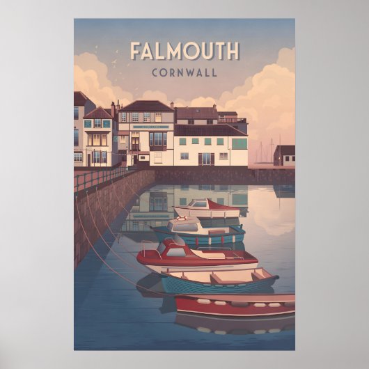 Falmouth Cornwall Travel Poster (Vorne)