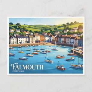 Falmouth Hafen England Postkarte