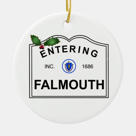 Falmouth MA Keramikornament (Vorne)