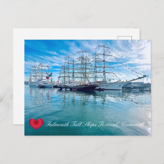 FALMOUTH TALL SHIPS FESTIVAL Cornwall Foto Postkarte (Vorne/Hinten)