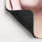 Falsch angebrachtes Lipstick-individuelle Name-Mou Mousepad (Ecke)