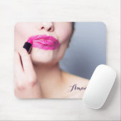 Falsch angebrachtes Lipstick-individuelle Name-Mou Mousepad (Mit Mouse)