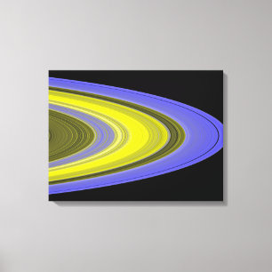 Falsch-Farbebild von Saturns Ringen Leinwanddruck