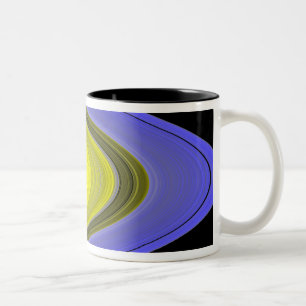 Falsch-Farbebild von Saturns Ringen Zweifarbige Tasse