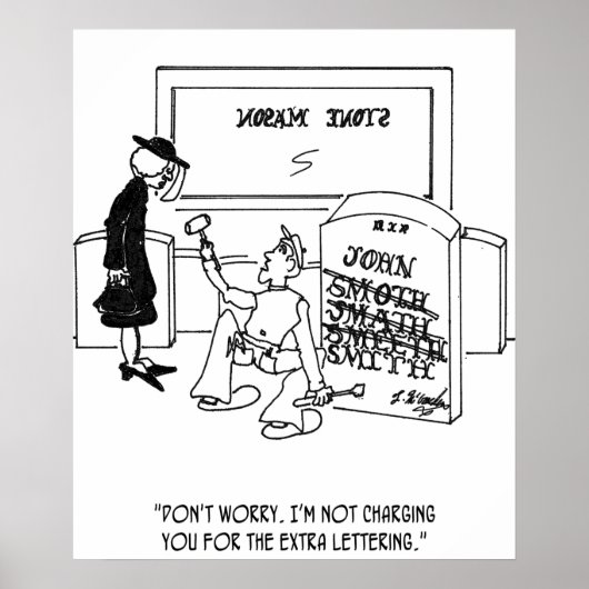 falsch geschriebener Grabstein Poster (Vorne)