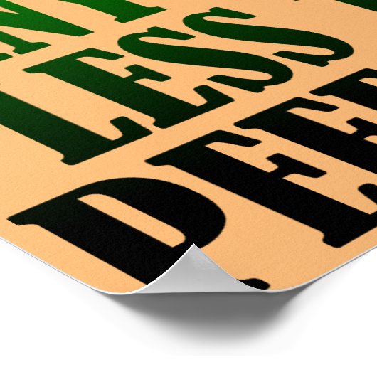 Falsch geschriebenes Perfektion Funny Poster Sign (Ecke)