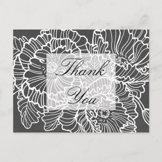 Falsch handgezeichnete Blume Pappi Dankeschön Kart Postkarte (Vorderseite)