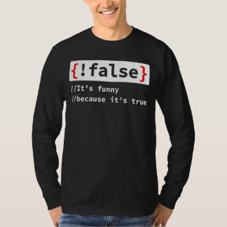Falsch ist es, weil es ein richtiges Skript-HTML-N T-Shirt