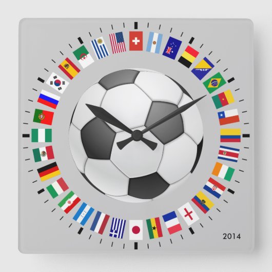 FALSCH QUADRATISCHE WANDUHR (Vorderseite)