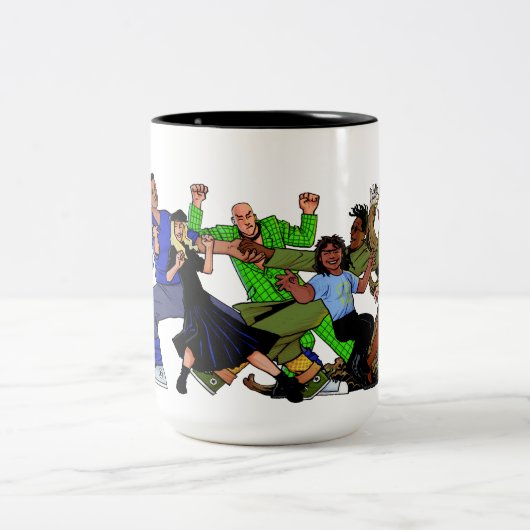 Falsch verbrachte Jugendliche Dance-a-thon Zwei-To Zweifarbige Tasse (Mittel)