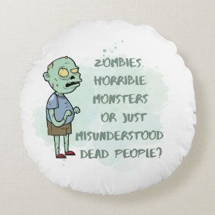 Falsch verstandene Zombies - doppelseitig Rundes Kissen