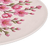 Falsche 3D-bestickte Sakura-Zweig-Illustration Schneidebrett (Ecke)