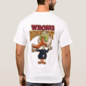 Falsche Abteilung Lustiger Vogel Stickpatch Gesche T-Shirt (Rückseite)