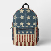 Falsche amerikanische Flagge Bedruckter Rucksack (Vorderseite)