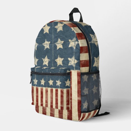 Falsche amerikanische Flagge Bedruckter Rucksack (Rückseitige Ecke Rechts)