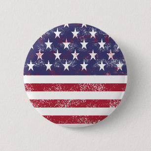 Falsche amerikanische Flagge Button