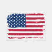 Falsche amerikanische Flagge Fleece Blanket (Vorderseite (Horizontal))