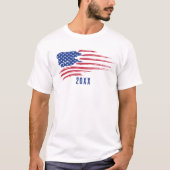 Falsche amerikanische Flagge mit Datum T-Shirt (Vorderseite)