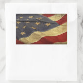 Falsche amerikanische Flagge Rechteckiger Aufkleber (Tasche)