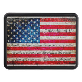Falsche amerikanische Flagge und 2. Änderung über  Abschlepphaken Verkleidung