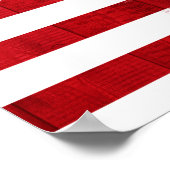 Falsche amerikanische Flagge und Flagge Kalifornie Poster (Ecke)