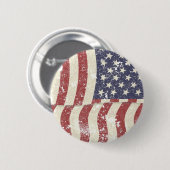 Falsche amerikanische Flagge - vertikal Button (Vorne & Hinten)