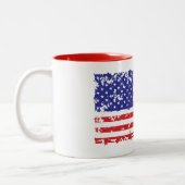 Falsche amerikanische Flagge Zweifarbige Tasse (Links)