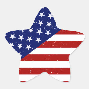 Falsche amerikanische Flaggenaufkleber Stern-Aufkleber