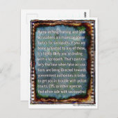 Falsche Anschuldigungen Postkarte (Vorne/Hinten)