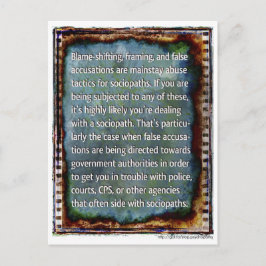 Falsche Anschuldigungen Postkarte