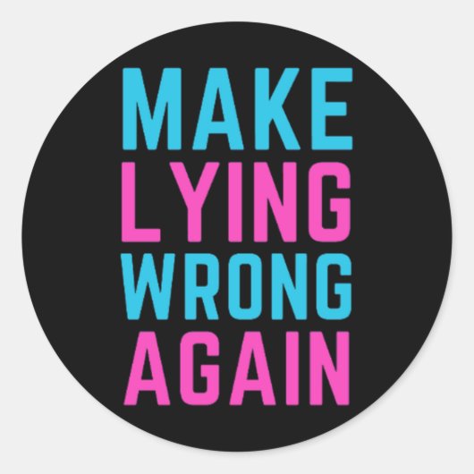 Falsche Anzeige Runder Aufkleber (Vorderseite)