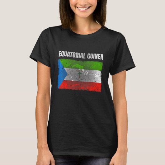 Falsche Äquatoriale Guinea Flag Männer Frauen druc T-Shirt (Vorderseite)