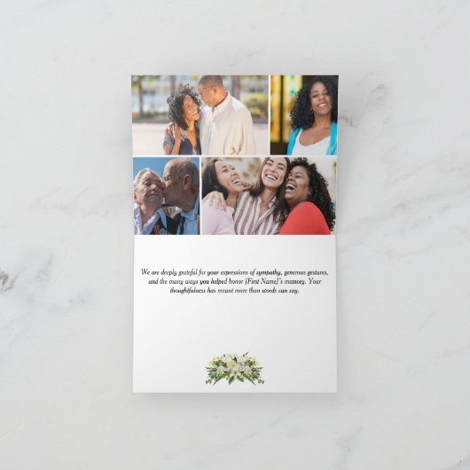 Falsche Beerdigung Dankeschön Karte (Innenseite)