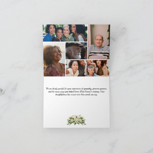 Falsche Beerdigung Dankeschön Karte (Innenseite)