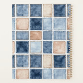 Falsche Blaue Denim Creme Erste Kaffeebohnen Herz Planer (Rückseite)