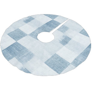 Falsche blaue weiße Denim-Jeans-Weihnachten Polyester Weihnachtsbaumdecke
