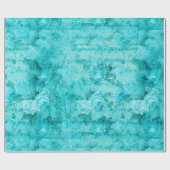 Falsche Blue-Rose-Collage Geschenkpapier (Flach)