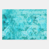 Falsche Blue-Rose-Collage Geschenkpapier Set (Vorderseite)