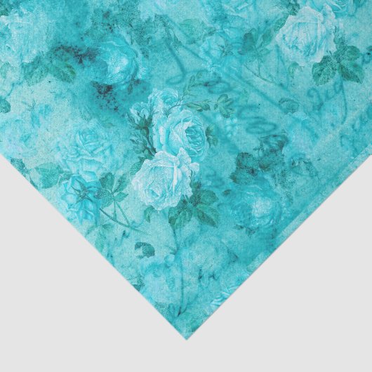 Falsche Blue-Rose-Collage Seidenpapier (Ausschnitt)