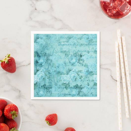 Falsche Blue-Rose-Collage Serviette (Beispiel)