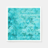 Falsche Blue-Rose-Collage Serviette (Vorderseite)