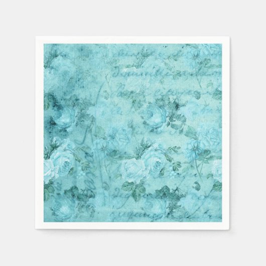 Falsche Blue-Rose-Collage Serviette (Vorderseite)