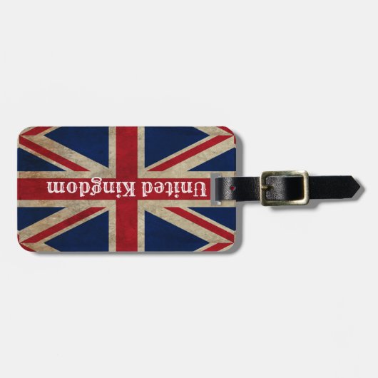 Falsche britische Flagge Gepäckanhänger (Vorderseite horizontal)