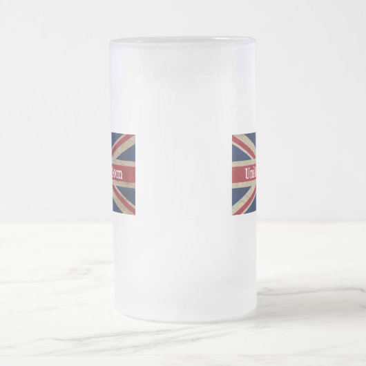 Falsche britische Flagge Mattglas Bierglas (Mittel)