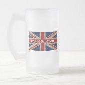 Falsche britische Flagge Mattglas Bierglas (Links)