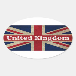 Falsche britische Flagge Ovaler Aufkleber